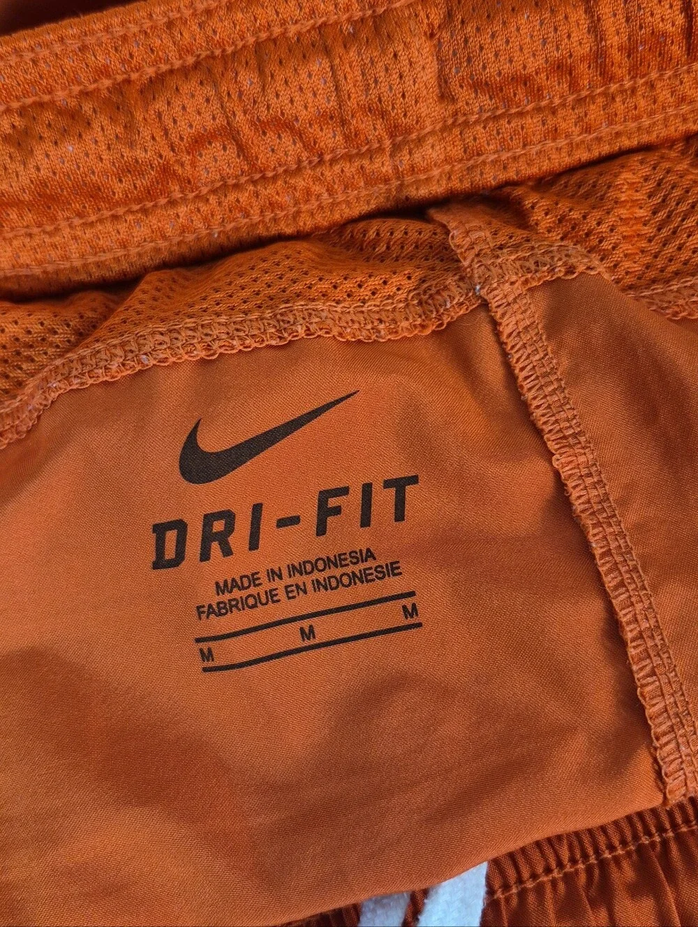 Nike Dri-Fit Men's Athletic Shorts Red Orange Size Medium
